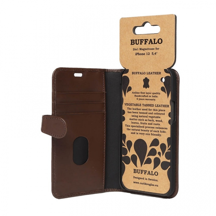Buffalo Lommebokveske iPhone 12 Mini Brun Buffalo Lommebokveske iPhone 12 Mini Brun
