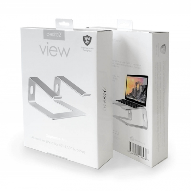 Desire2 Laptopstativ Supreme Pro Aluminium Sølv Desire2 Laptopstativ Supreme Pro Aluminium Sølv