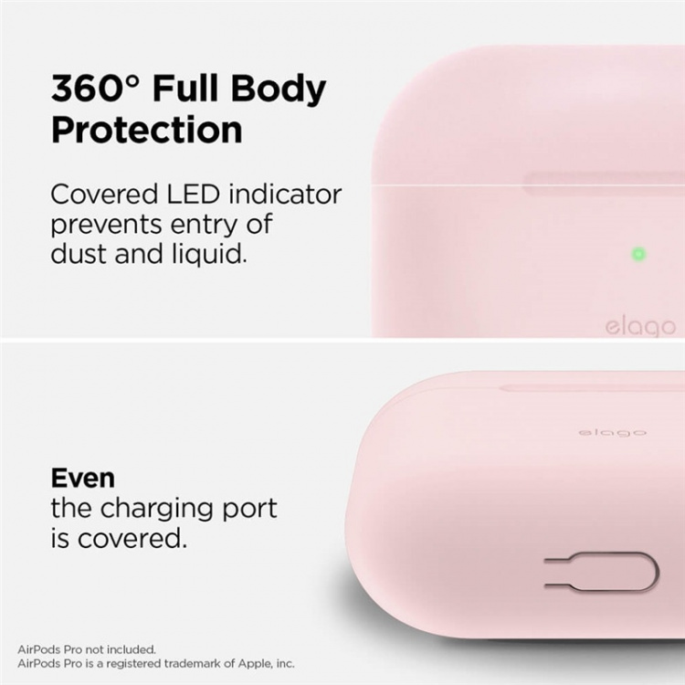 Elago Etui for Airpod Pro med Hengekrok Rosa Elago Etui for Airpod Pro med Hengekrok Rosa