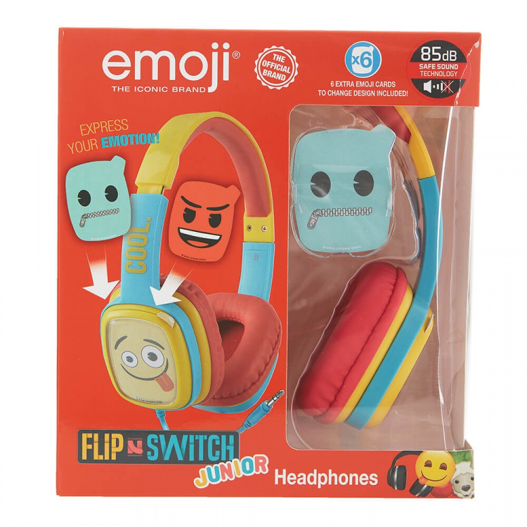 Emoji Hodetelefon Flip\'N\'Switch Junior On-Ear Blå 85dB