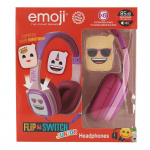Emoji Hodetelefon Flip\'N\'Switch Junior On-Ear Rosa 85dB
