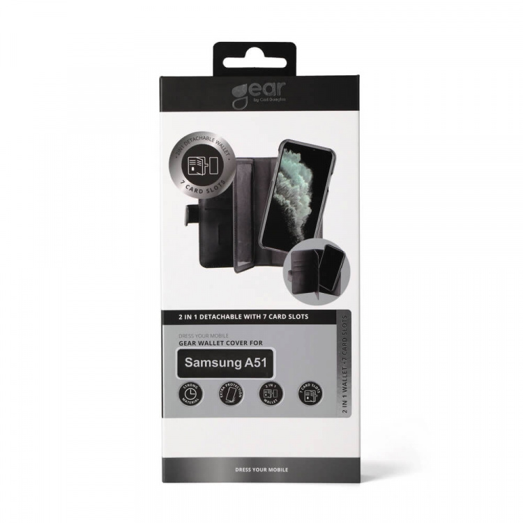 Gear Lommebokdeksel 2-i-1 7 Kortrom Svart - Samsung A51
