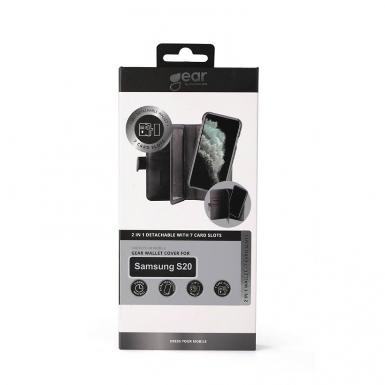 Gear Lommebokdeksel 2-i-1 7 Kortrom Svart - Samsung S20