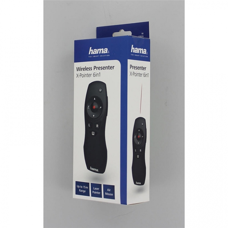 Hama Wireless Presenter X-Pointer 6-in-1 Svart