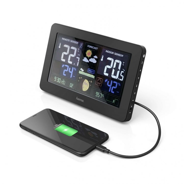 Hama Weather Station Premium Colour with USB-charging Hama Weather Station Premium Colour with USB-charging