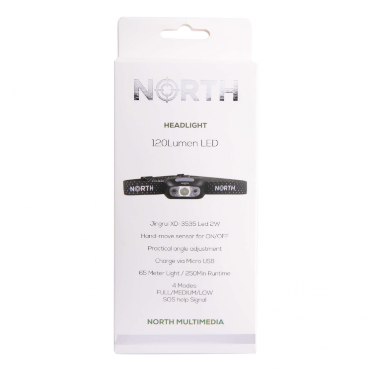 North Hodelykt 120 Lumen Svart ca 65m Sensorkontroll