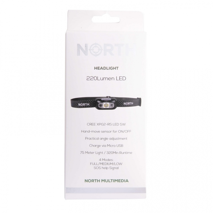 North Hodelykten Cree-Led (Xpg2) Sensorstyring Svart Ca 75m