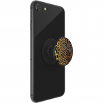 PopSockets Embossed Metal Leopard Avtagbart Grip med stativfunksjon LUXE