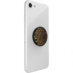 PopSockets Embossed Metal Leopard Avtagbart Grip med stativfunksjon LUXE