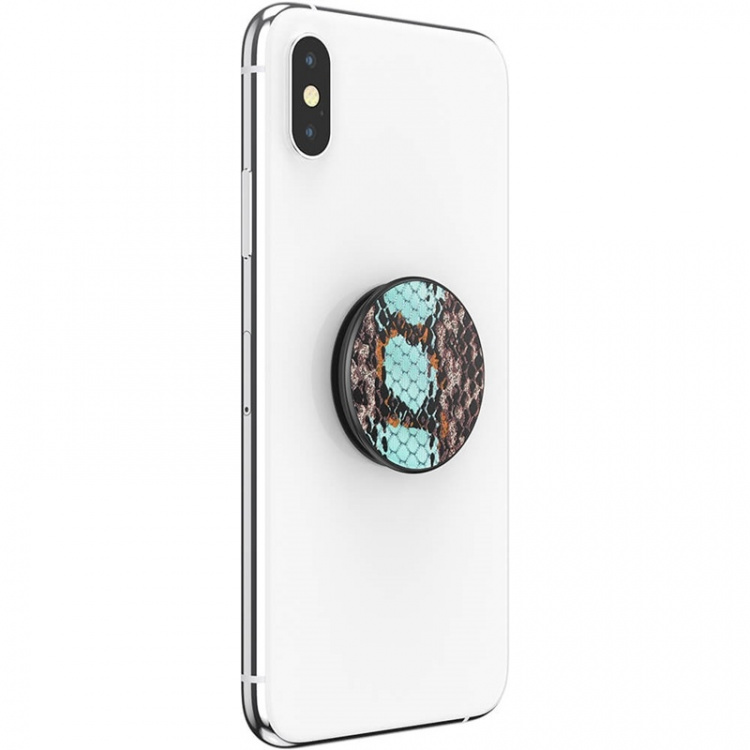 PopSockets Embossed Metal Water Snake Avtagbart Grip med stativfunksjon LUXE