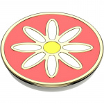 PopSockets Enamel Quaint Daisy Coral Avtagbart Grip med stativfunksjon Premium