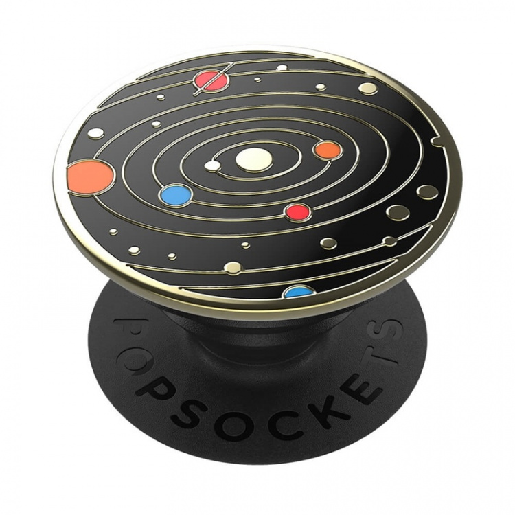 PopSockets Enamel Solar flare Black Avtagbart Grip med stativfunksjon Premium
