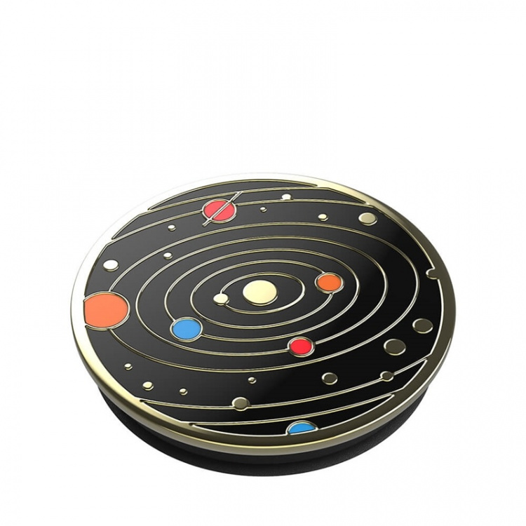 PopSockets Enamel Solar flare Black Avtagbart Grip med stativfunksjon Premium