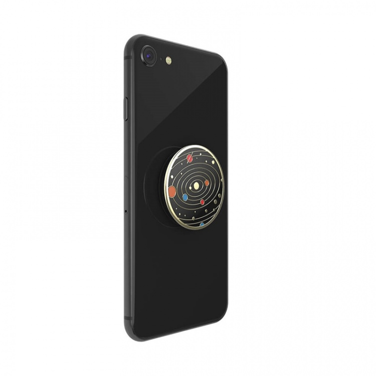 PopSockets Enamel Solar flare Black Avtagbart Grip med stativfunksjon Premium