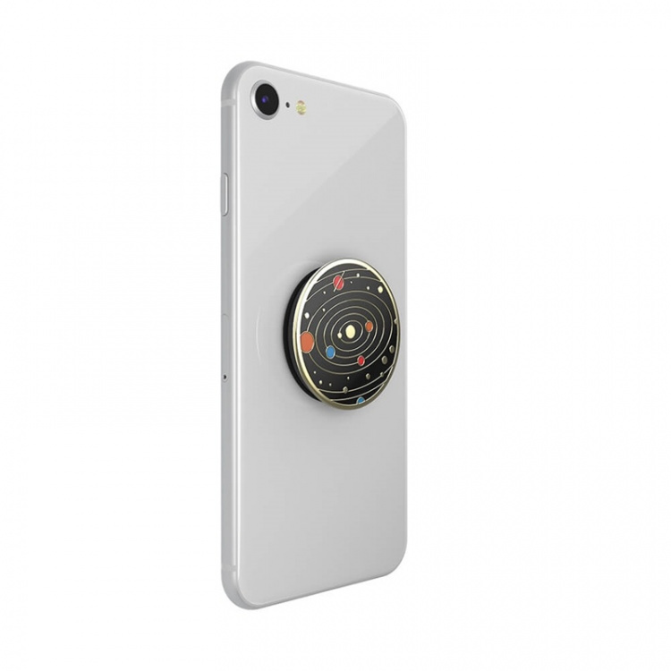 PopSockets Enamel Solar flare Black Avtagbart Grip med stativfunksjon Premium