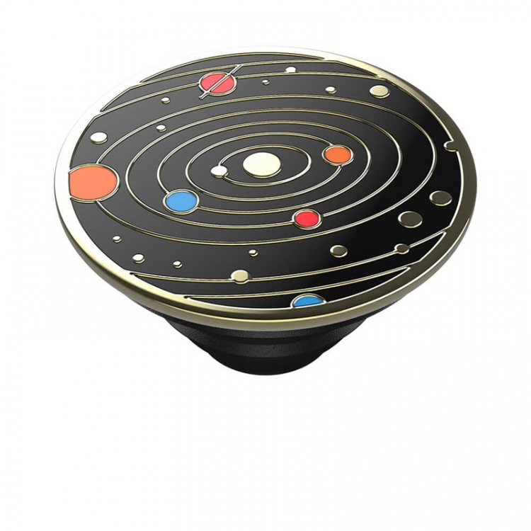 PopSockets Enamel Solar flare Black Avtagbart Grip med stativfunksjon Premium