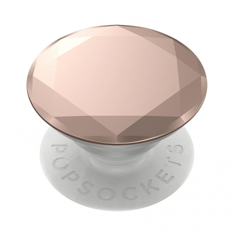 POPSOCKETS Metallic Diamond Rose Gold Avtagbart Grip med stativfunksjon Premium