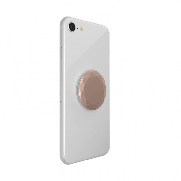 POPSOCKETS Metallic Diamond Rose Gold Avtagbart Grip med stativfunksjon Premium