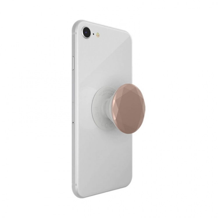 POPSOCKETS Metallic Diamond Rose Gold Avtagbart Grip med stativfunksjon Premium
