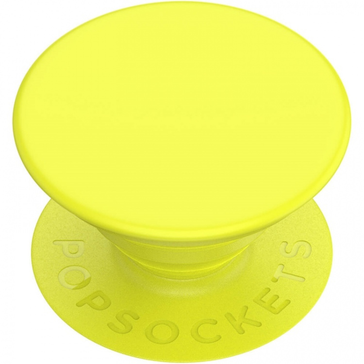 PopSockets Neon Jolt Yellow Avtagbart Grip med stativfunksjon PopSockets Neon Jolt Yellow Avtagbart Grip med stativfunksjon
