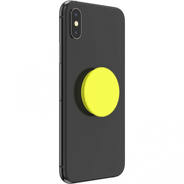 PopSockets Neon Jolt Yellow Avtagbart Grip med stativfunksjon PopSockets Neon Jolt Yellow Avtagbart Grip med stativfunksjon