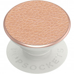 PopSockets Pebbled Vegan Leather Rose Gold Avtagbart Grip med stativfunksjon Premium