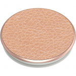 PopSockets Pebbled Vegan Leather Rose Gold Avtagbart Grip med stativfunksjon Premium