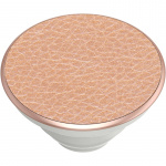PopSockets Pebbled Vegan Leather Rose Gold Avtagbart Grip med stativfunksjon Premium