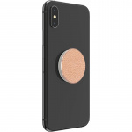 PopSockets Pebbled Vegan Leather Rose Gold Avtagbart Grip med stativfunksjon Premium