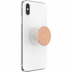 PopSockets Pebbled Vegan Leather Rose Gold Avtagbart Grip med stativfunksjon Premium