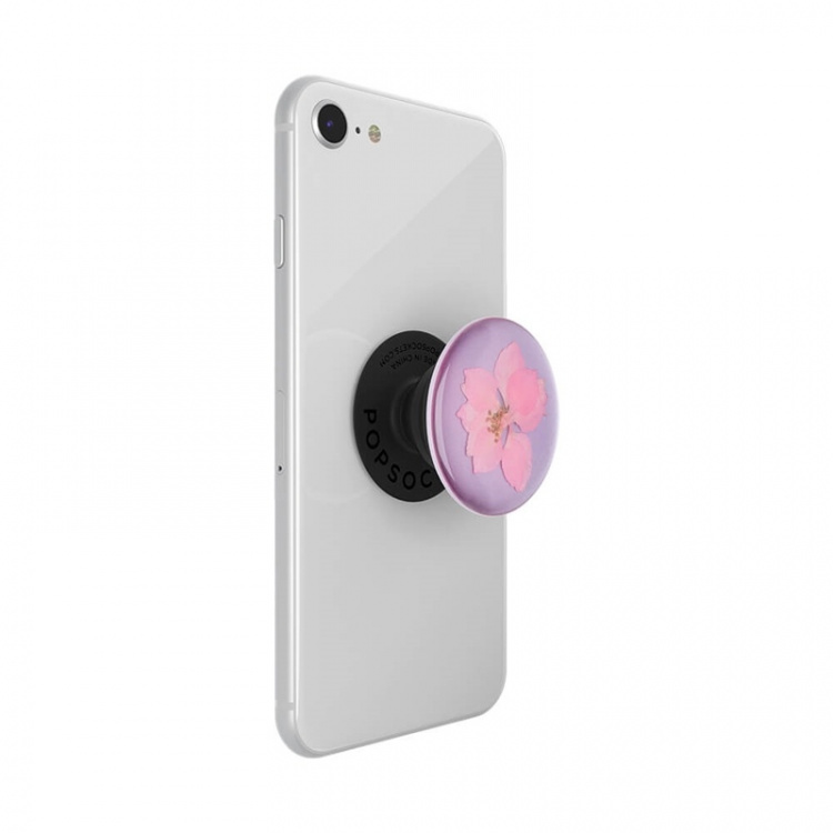 PopSockets Pressed Flower Delphinium Avtagbart Grip med stativfunksjon Premium