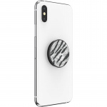 PopSockets Vegan Leather Zebra Avtagbart Grip med stativfunksjon Premium PopSockets Vegan Leather Zebra Avtagbart Grip med stativfunksjon Premium