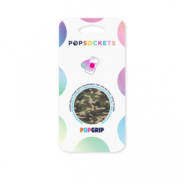 PopSockets Woodland Camo Avtagbart Grip med stativfunksjon