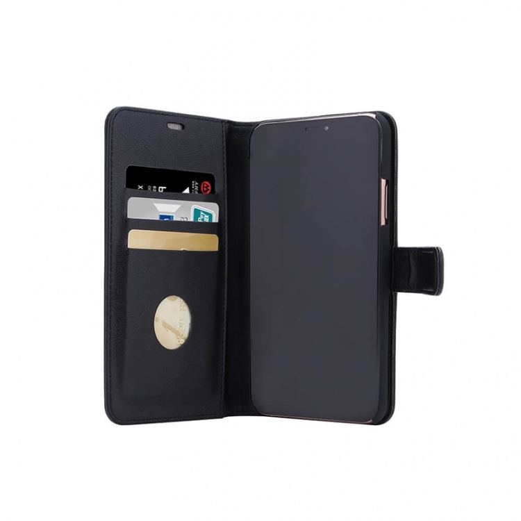 Radicover Strålingsbeskyttelse Lommebok PU iPhone 11 Pro Max Flipcover Svart