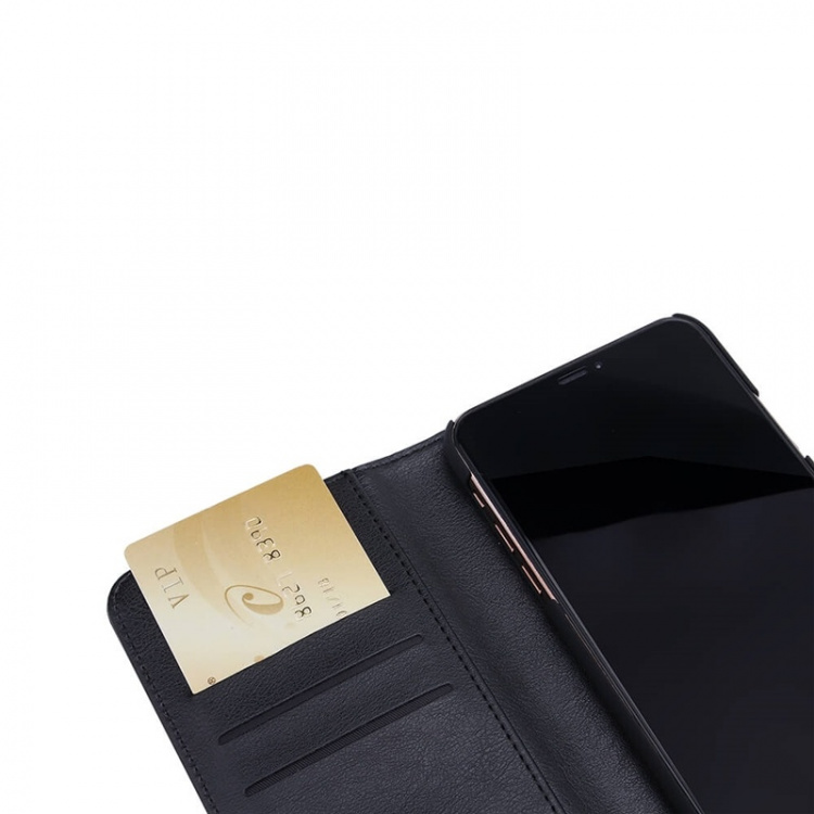 Radicover Strålingsbeskyttelse Lommebok PU iPhone 11 Pro Max Flipcover Svart