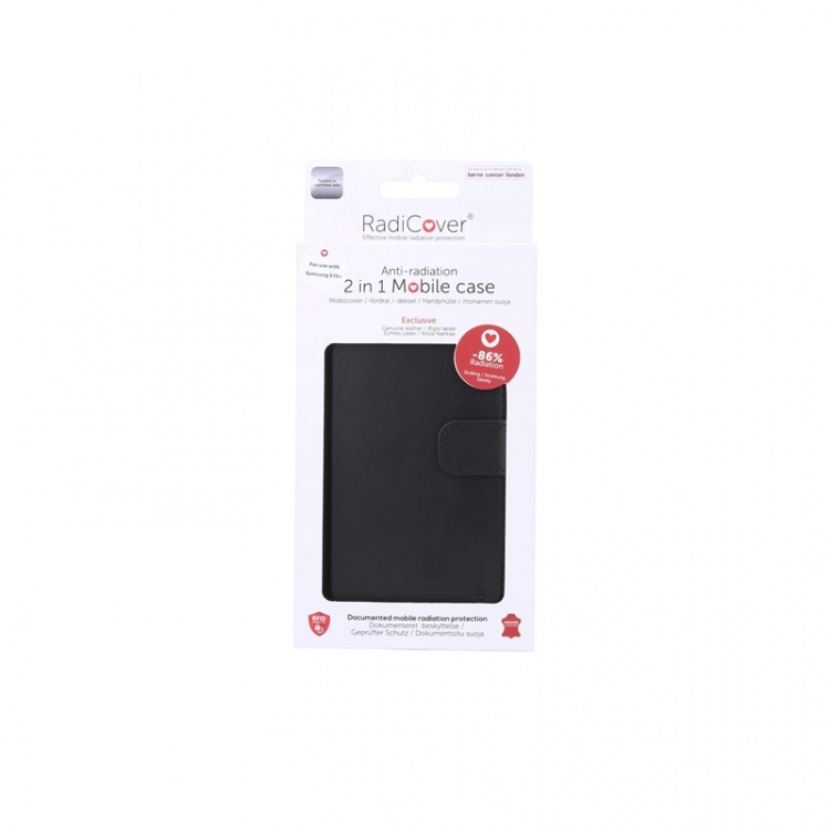 Radicover Strålingsbeskyttelse Lommebok Skinn Samsung S10+ 2in1 Magnetdeksel Svart Radicover Strålingsbeskyttelse Lommebok Skinn Samsung S10+ 2in1 Magnetdeksel Svart