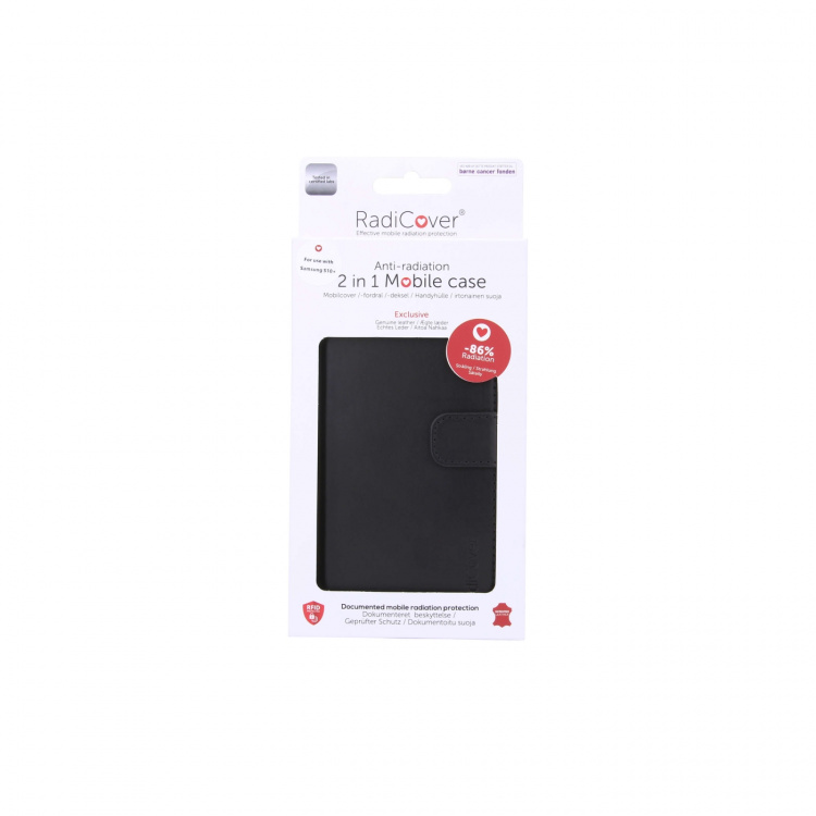 Radicover Strålingsbeskyttelse Lommebok Skinn Samsung S10+ 2in1 Magnetdeksel Svart Radicover Strålingsbeskyttelse Lommebok Skinn Samsung S10+ 2in1 Magnetdeksel Svart