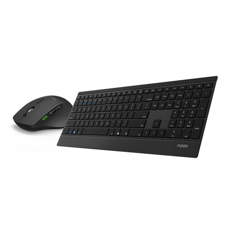 Rapoo Tastatur/Mus Sett 9500M Multi-Mode Trådløs Svart