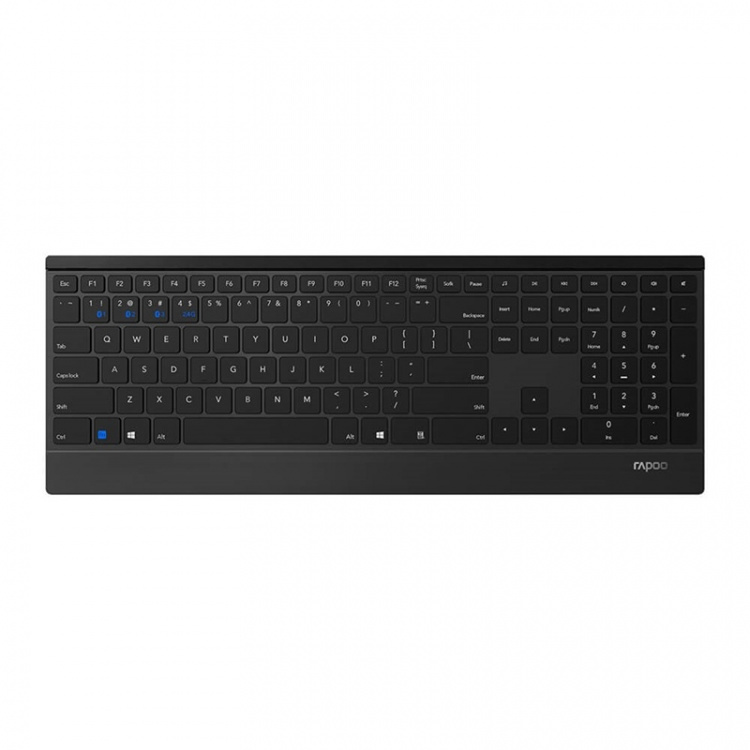 Rapoo Tastatur/Mus Sett 9500M Multi-Mode Trådløs Svart