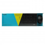 Rapoo Tastatur/Mus Sett 9500M Multi-Mode Trådløs Svart