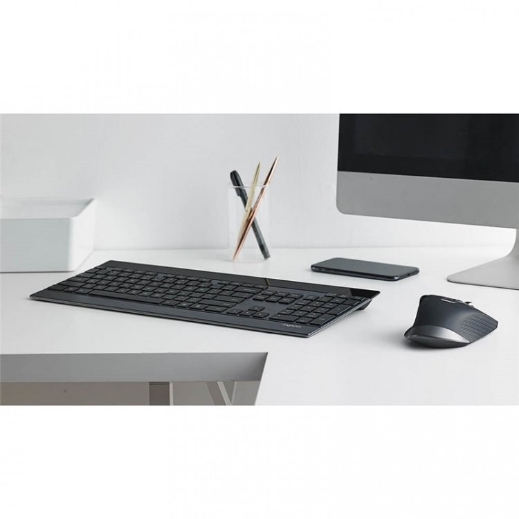Rapoo Tastatur/Mus Sett 9900M Multi-Mode Trådløs Svart
