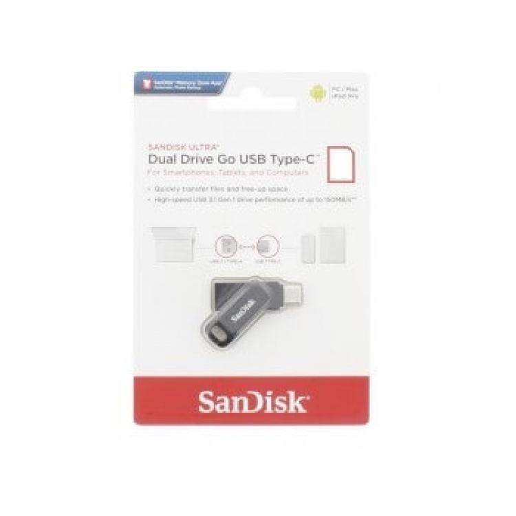SANDISK USB Dual Drive Go Ultra 32GB, USB-C & USB 3.1 SANDISK USB Dual Drive Go Ultra 32GB, USB-C & USB 3.1