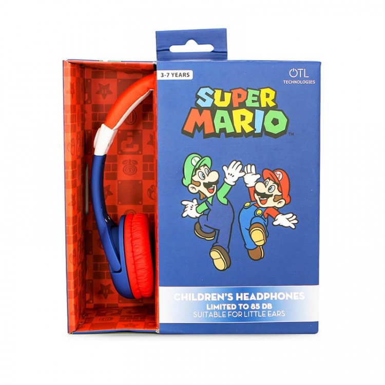 Super Mario Hodetelefon Junior On-Ear 85dB Mario Super Mario Hodetelefon Junior On-Ear 85dB Mario