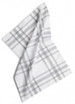 Kosta Linnewäfveriresirkulert kjøkkenhåndkle (40x60cm), Rutete, Grå