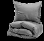 Nottingham sengesett King size, Satin, Lysegrå Nottingham sengesett King size, Satin, Lysegrå