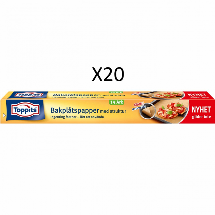Toppits Bakepapir med sklisikker overflate 14 ark 20DFP