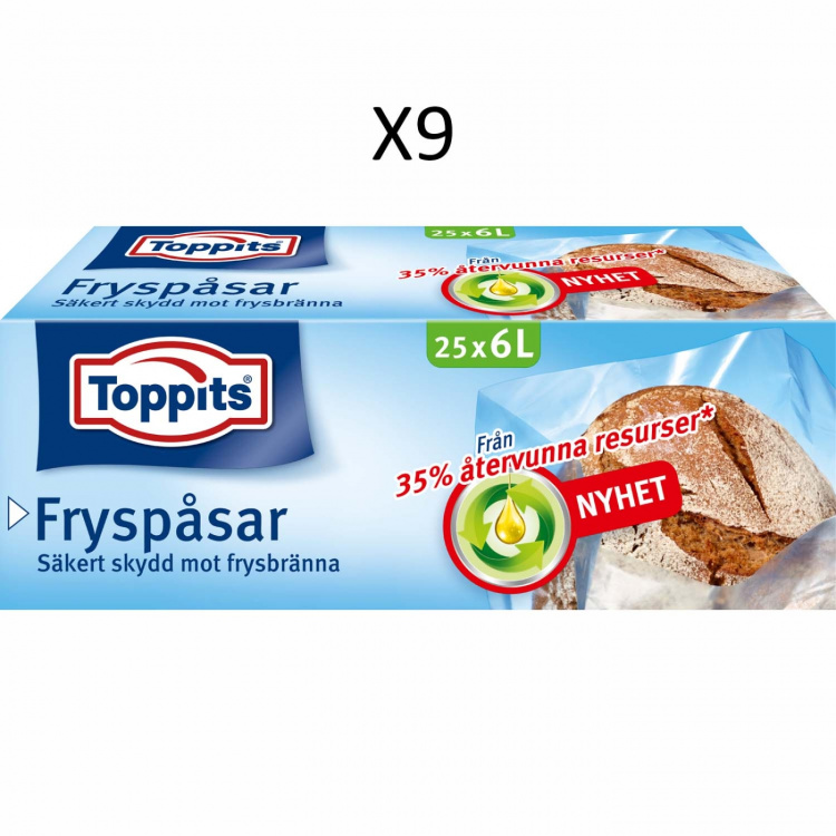 Toppits Fryseposer 6L 25stk (Merk 9stk DFP)