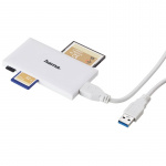 Hama Kortleser USB 3.0 Multi SD/Micro/CF/MS Vit