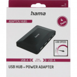 Hama Hub USB-A 2.0 4x Porter 480 Mbit/s