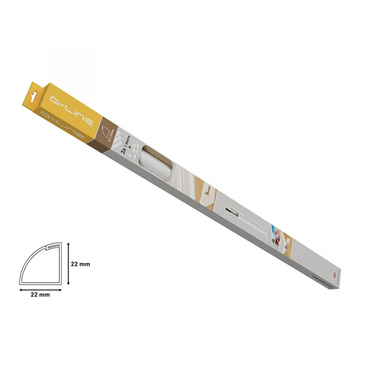 D-LINE Kabelkanal Kit 22x22mm 3x Kabelkanal/Tillbehör 1.0m